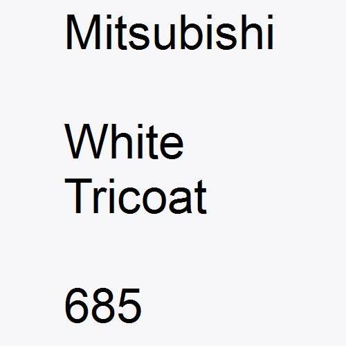 Mitsubishi, White Tricoat, 685.